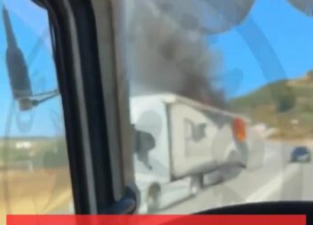 Camião incendeia-se no IP2