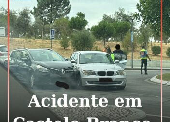 Colisão em Castelo Branco resulta em danos materiais