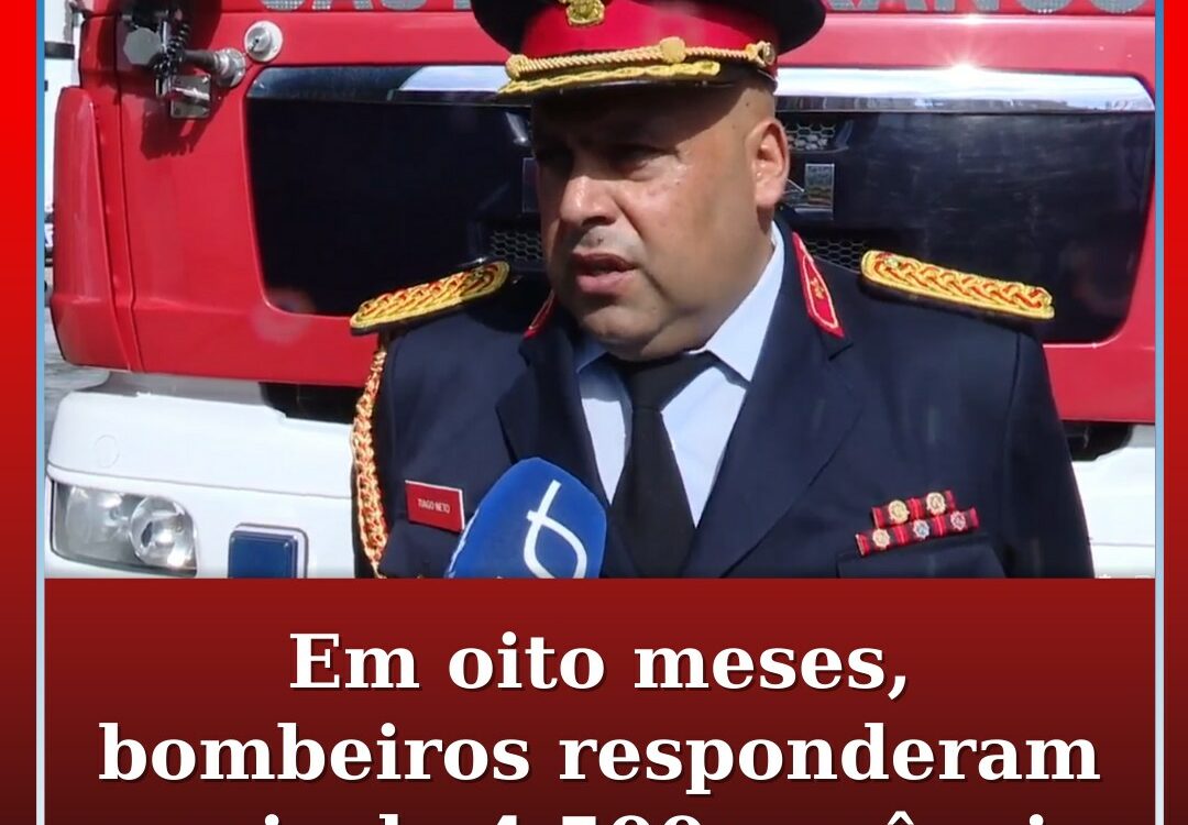 Em oito meses, bombeiros responderam a mais de 4.500 urgências