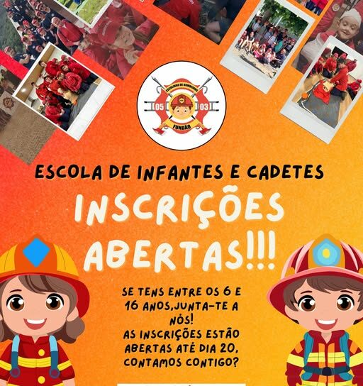 Escola de Infantes e Cadetes dos Bombeiros do Fundão com inscrições abertas até