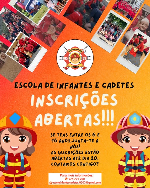 Escola de Infantes e Cadetes dos Bombeiros do Fundão com inscrições abertas até