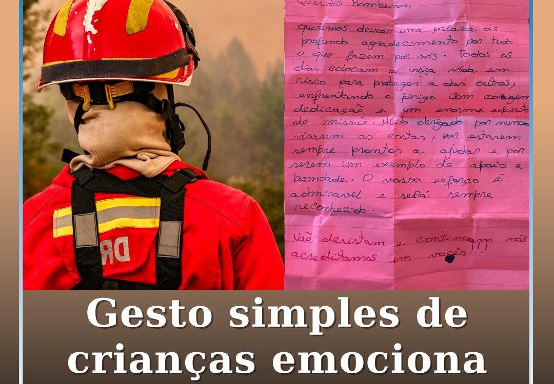 Gesto de crianças em pleno combate às chamas emociona Bombeiros de Mêda