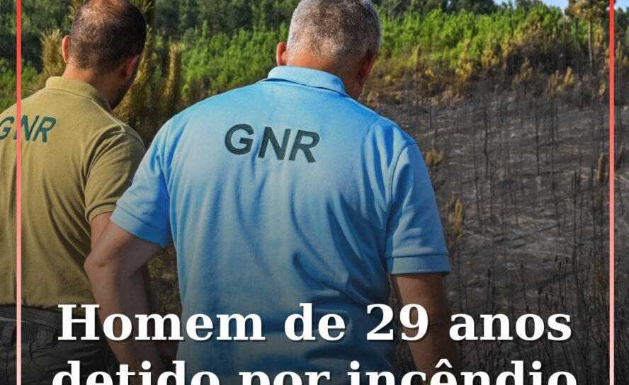 Homem de 29 anos detido por incêndio florestal em Pinhel