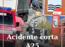 Mulher ferida gravemente após despiste. A25 cortada