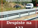 Um ferido após despiste na A23