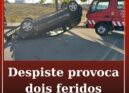 Uma viatura despistou-se esta manhã, tendo colidido com uma árvore e de seguida