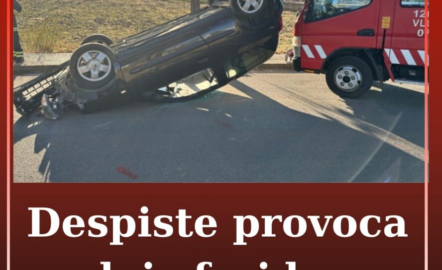Uma viatura despistou-se esta manhã