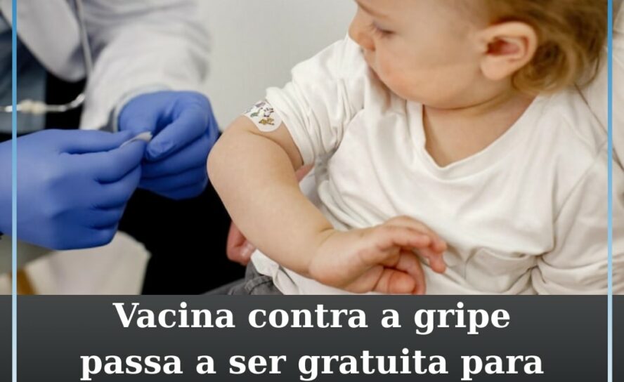 Vacina contra a gripe passa a ser gratuita para crianças dos seis aos 23 meses