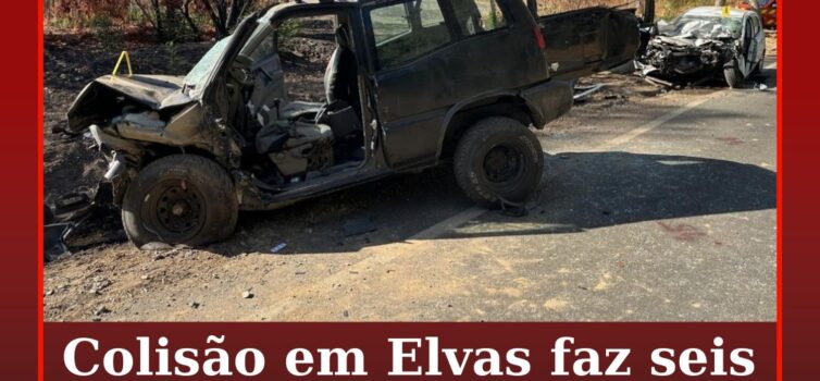 Violento acidente origina seis feridos