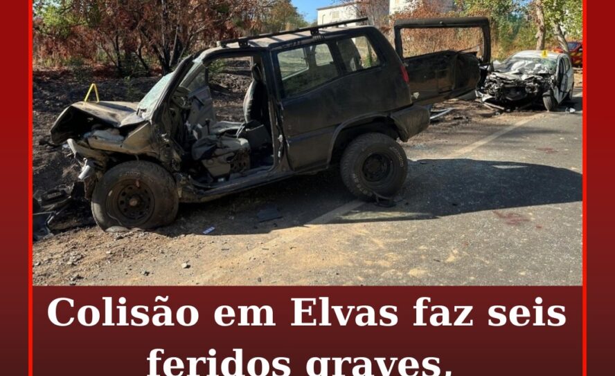 Violento acidente origina seis feridos
