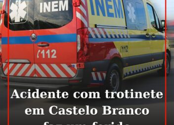 Acidente com trotinete em Castelo Branco faz um ferido