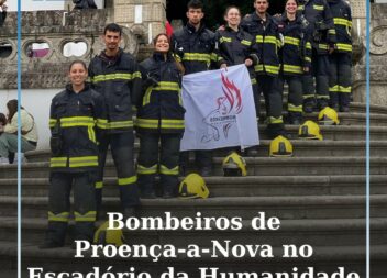Bombeiros Voluntários de Proença-a-Nova no Escadório da Humanidade