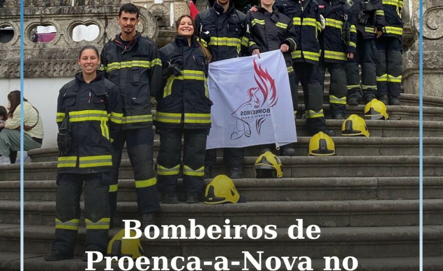 Bombeiros Voluntários de Proença-a-Nova no Escadório da Humanidade