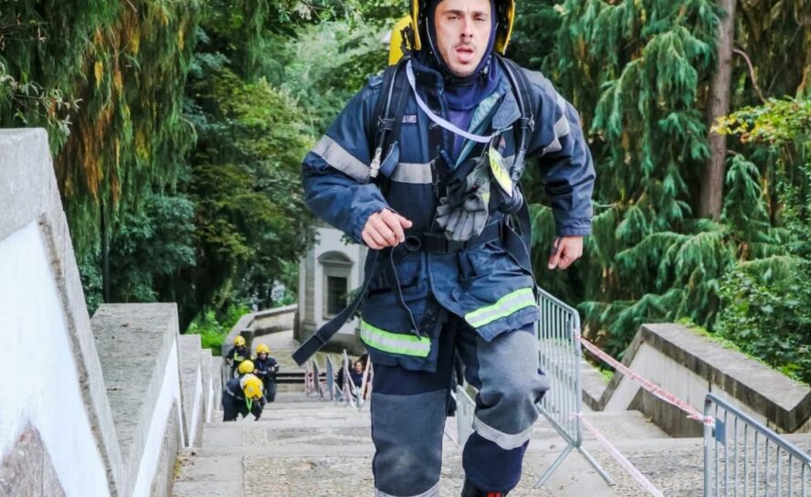 Bombeiros do Fundão nos “Escadórios da Humanidade 2025” em Braga