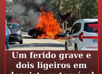 Despiste resulta em ferido grave e dois ligeiros