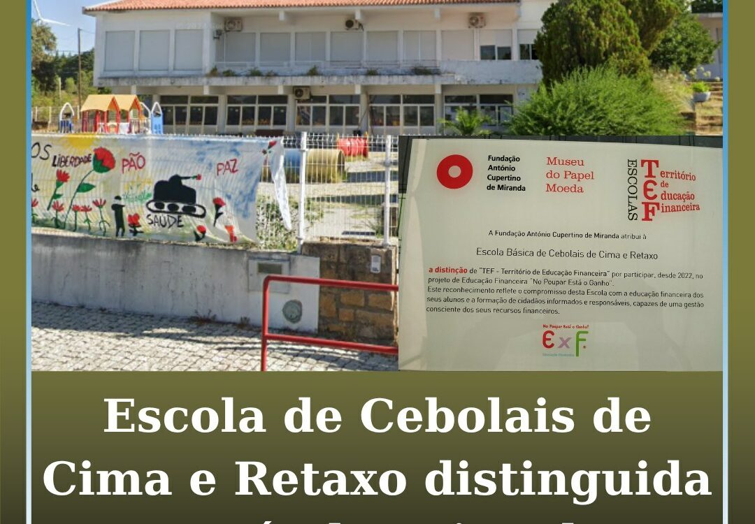 Escola Básica de Cebolais de Cima e Retaxo distinguida por promover literacia fi