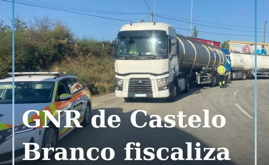 Fiscalização de veículos pesados de matérias perigosas em Castelo Branco