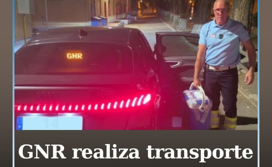 GNR realiza transporte urgente de órgãos
