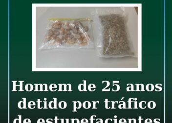 Homem de 25 anos detido por tráfico de estupefacientes