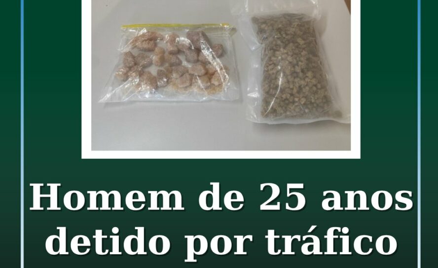 Homem de 25 anos detido por tráfico de estupefacientes