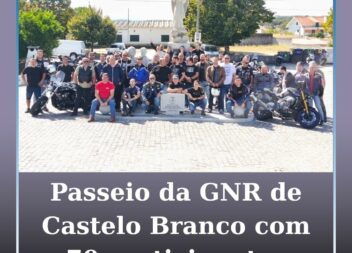 II Passeio de Ciclomotores e Motociclos da GNR de Castelo Branco junta 70 partic
