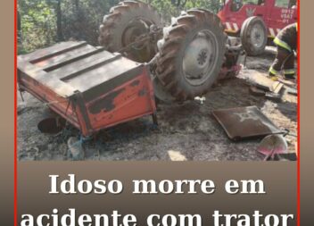 Idoso morre em acidente com trator