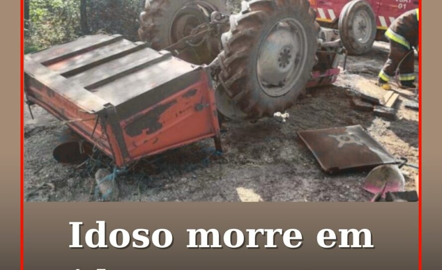 Idoso morre em acidente com trator