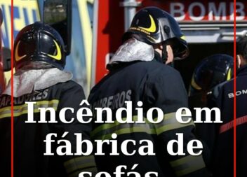 Incêndio destrói fábrica de sofás