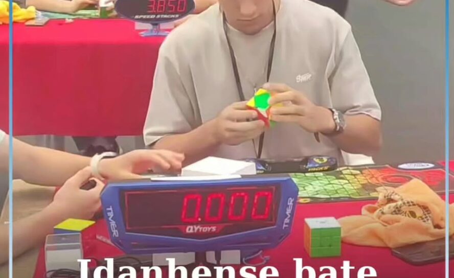 João Dinis bate recorde nacional de cubo mágico com tempo impressionante