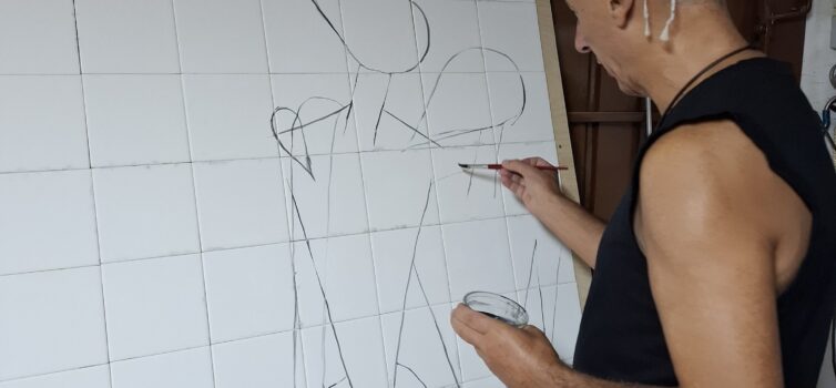 João Robalo assina mural da futura Casa Museu da Associação Académica