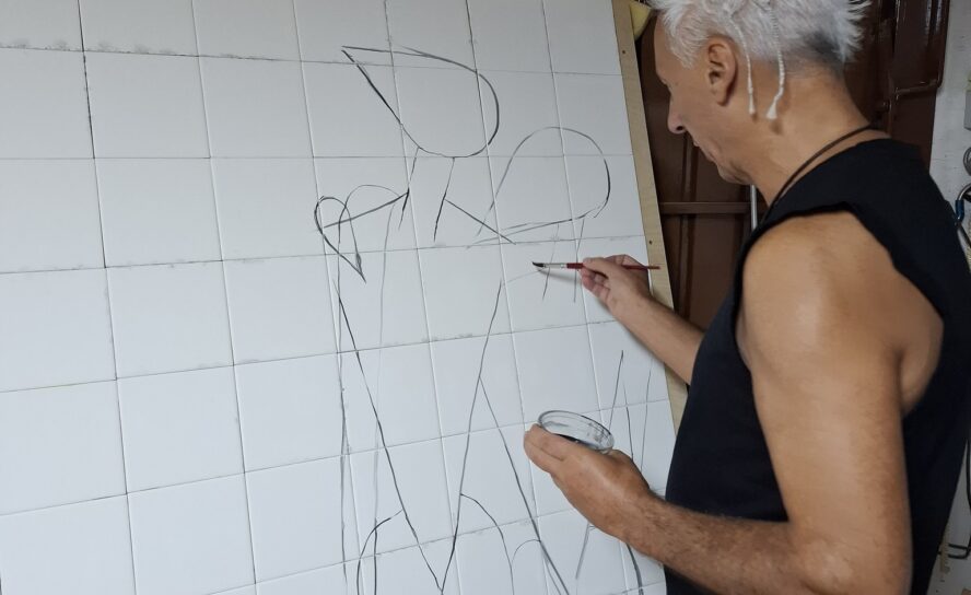 João Robalo assina mural da futura Casa Museu da Associação Académica