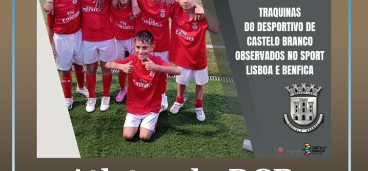Jovens atletas do Desportivo de Castelo Branco em treino de observação no SL Ben