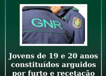Jovens de 19 e 20 anos constituídos arguidos por furto e recetação