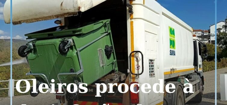 Município de Oleiros realiza segunda fase de desinfeção de contentores de resídu