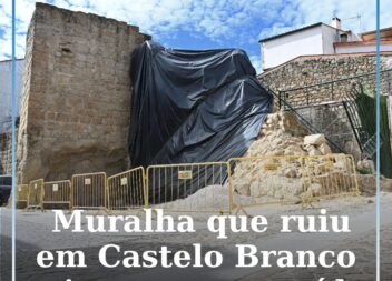 Muralha que ruiu em Castelo Branco vai ser reconstruída