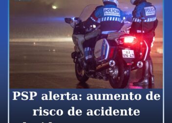 PSP alerta condutores para o aumento de risco de acidente devido ao mau tempo