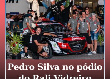 Pedro Silva no pódio do Rali Vidreiro