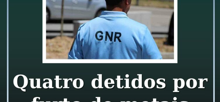 Quatro detidos por furto de metais não preciosos