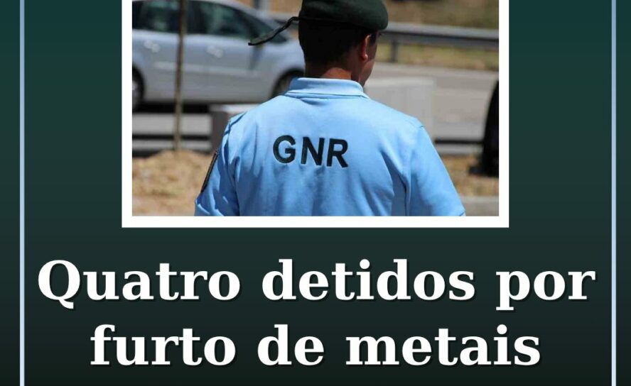 Quatro detidos por furto de metais não preciosos