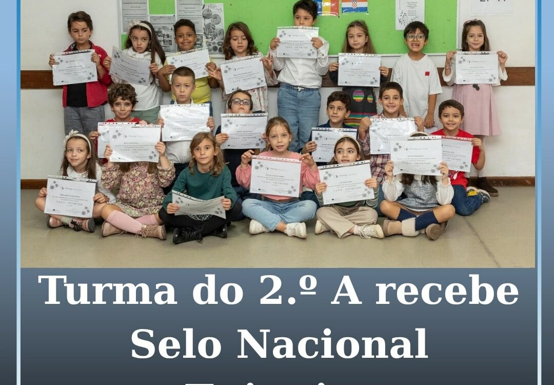 Turma do 2.º A distinguida com o Selo Nacional eTwinning