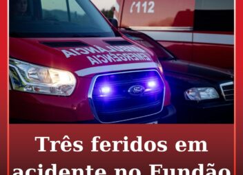 Acidente no Fundão resulta em três feridos