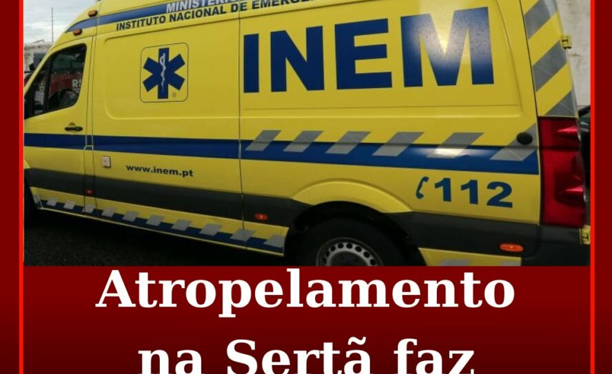 Atropelamento na Sertã faz um ferido grave