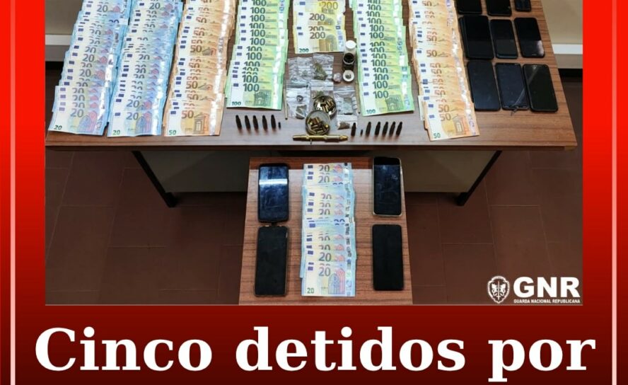 Cinco detidos por tráfico de estupefacientes