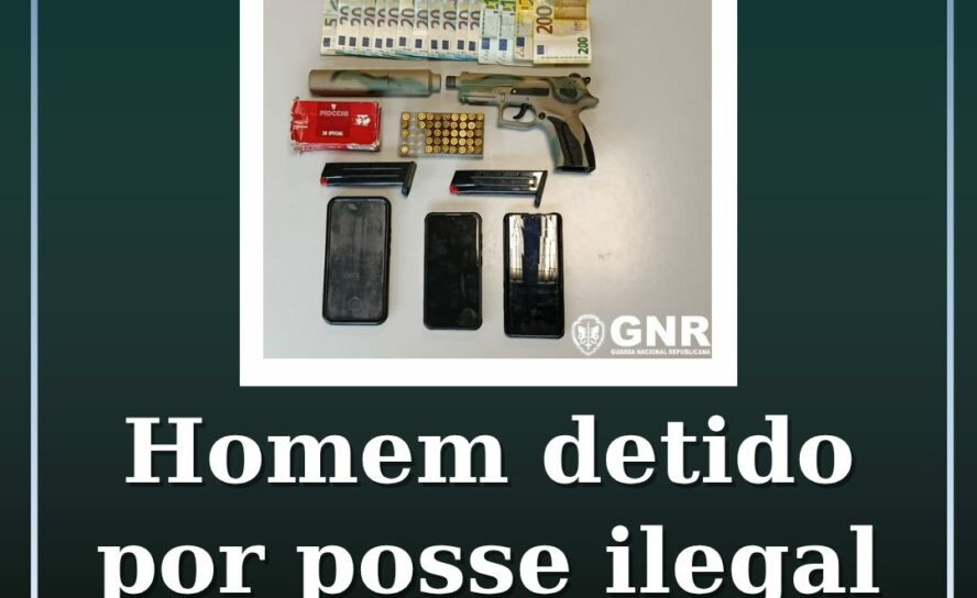 Detido por posse ilegal de arma