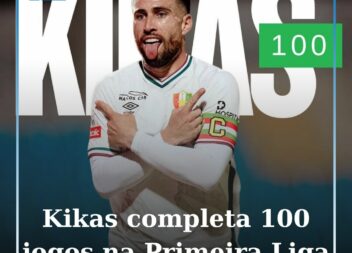 Kikas alcança a marca dos 100 jogos na Primeira Liga