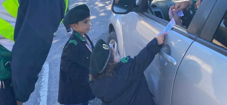 Mini guardas em ação em Tinalhas