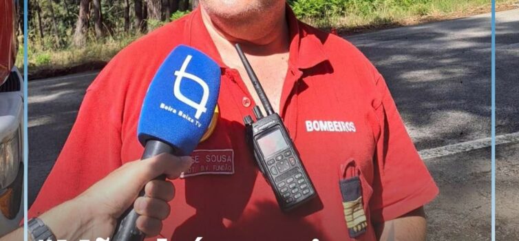O comandante dos Bombeiros Voluntários do Fundão, José Sousa