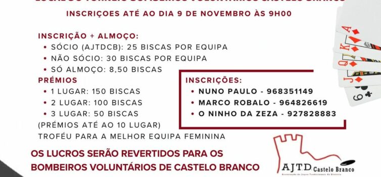 Torneio de Sueca Solidário em Castelo Branco
