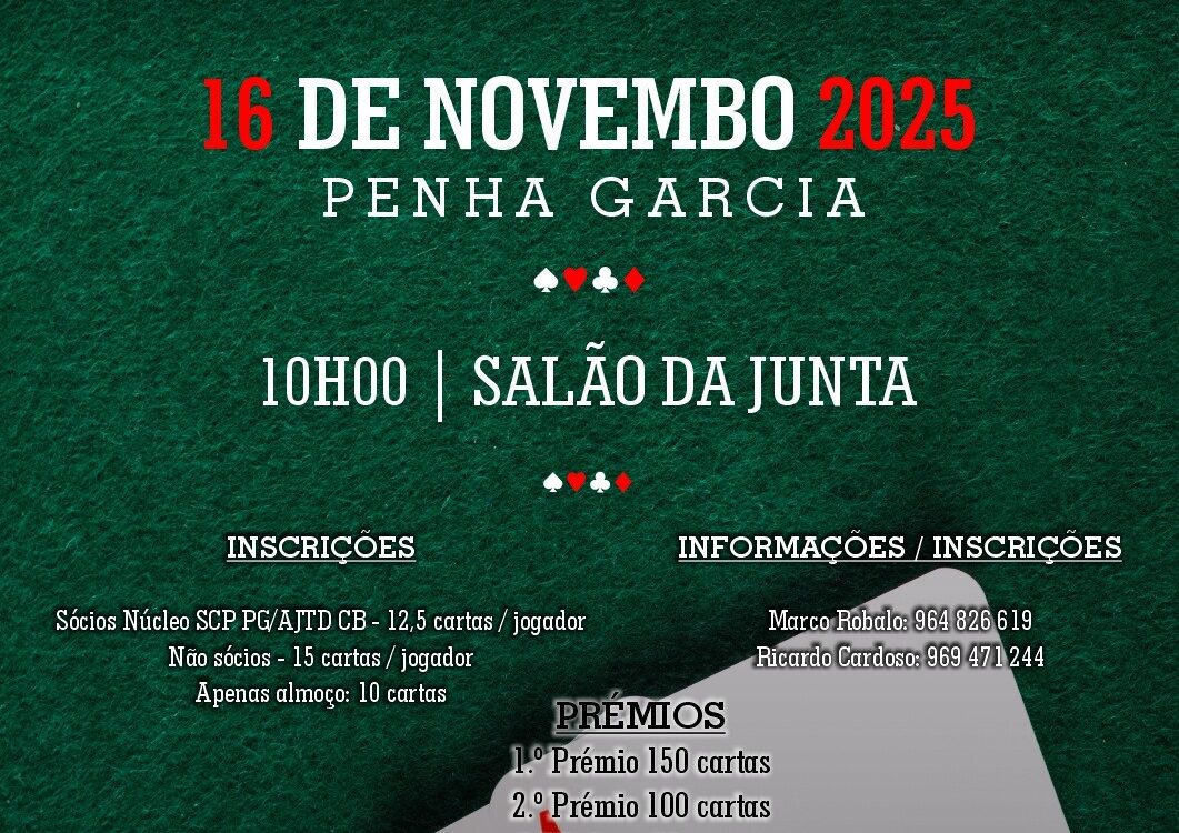 Torneio de Sueca em Penha Garcia