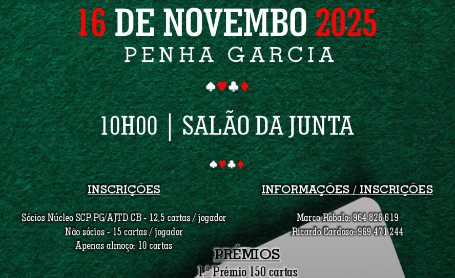 Torneio de Sueca em Penha Garcia